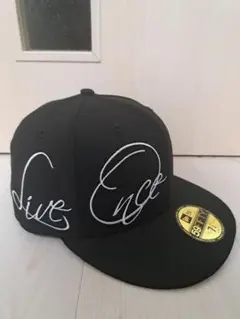 レア【ニューエラ×オンスポッツ】別注 サイド ラフ書体 ロゴ キャップ 黒×白