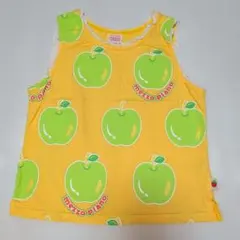 【平成レトロ】120★メゾピアノ★ロゴ＆りんごプリントノースリー★タンクトップ