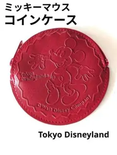 ディズニー ミッキーマウス コインケース　レトロ　赤