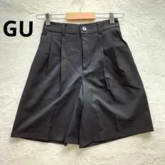 ジーユー キュロットパンツ タック入り S相当 ブラック きれいめ 大人のサムネイル