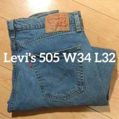 Levi's 505 W34 L32 デニムパンツ リーバイス ブルー
