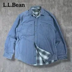 雰囲気抜群 エルエルビーン ダック地 裏地チェックネル ジャケット カバーオール