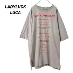 LADYLUCKLUCA レディラックルカ ロゴプリントオーバーサイズ Tシャツのサムネイル