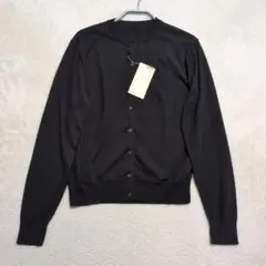 タグ付未使用 無印良品 UVカット クルーネックカーディガン S ブラック