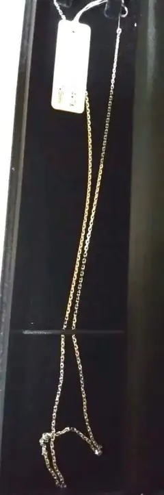 未使用品 pt850 デザインチェーンネックレスカットアズキユニセックス