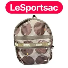 【美品】LeSportsac レディース リーフ柄 リュック レスポートサック