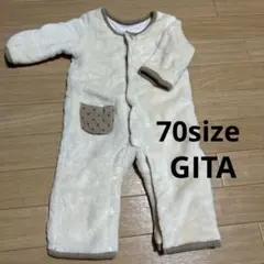 美品♡ 千趣会　GITA ボアロンパース 70cm 黄色