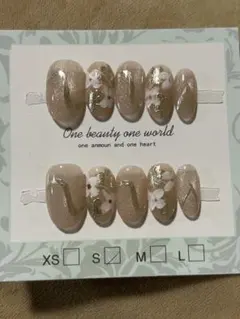 フラワーネイルチップ ショートオーバルS