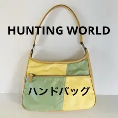 中古品【ハンティングワールド】バチュークロス ハンドバッグ 希少 刻印のサムネイル