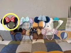 ディズニー　ミニーカチューシャ　ヘアバンド　ミッキー　ジェラトーニ　アリエル