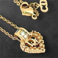 Dior ディオール ネックレス CDロゴ ライトストーン 刻印 ヴィンテージ