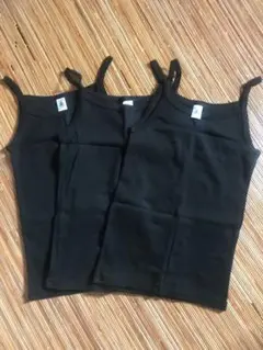 PETIT BATEAU プチバトー キャミソール14a 156cm 黒3枚のサムネイル