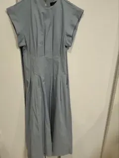 ZARA ノースリーブ ロングワンピース ライトブルー