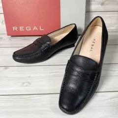 1080【極美品】リーガル F26J コインローファー 本革 レザー 黒 23