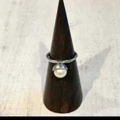 Single Pearl SilverRing-SILVER925-パールリング