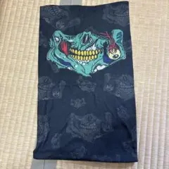 フェイスマスク・ネックウォーマー グリーン顔デザイン