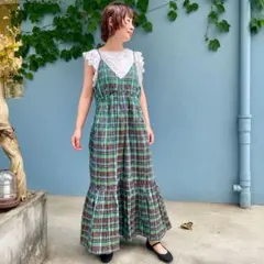 Sara mallika（ヌキテパ姉妹ブランド）チェック柄　キャミワンピース　M 2026年最新】sara mallika レディース キャミワンピースの人気アイテム
