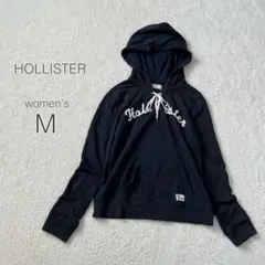 【ホリスター】ロゴパーカー スエット 長袖 刺繍 綿混 裏起毛 カジュアル【M】