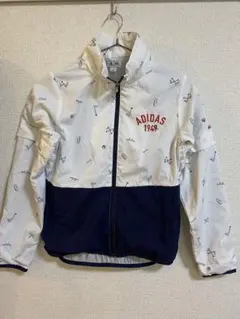 adidas 1949 ゴルフジャケット レディース S/P ホワイト/ネイビー