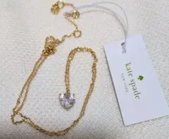 ケイトスペード　ネックレス　ハート　クリアカラー