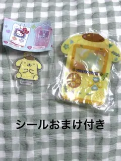サンリオ　PVCクリアケースつきアクリルチャーム　ゲーム機　ポムポムプリン
