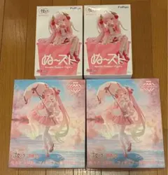 初音ミク ぬーどるストッパー AMP＋フィギュア 桜ドレスver. 未開封 4体