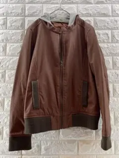 【crouette】Ladies' フェイクレザー ジャケット　サイズM相当
