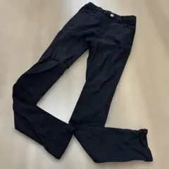 150cm branshes 黒 ロングパンツ 裏起毛