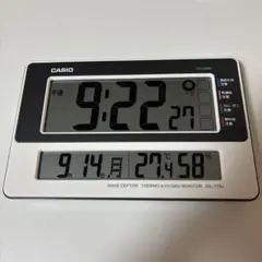 美品　CASIO 電波時計 IDL-170J 置時計