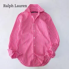 RALPH LAUREN SPOAT✨️ストライプシャツ ポニー刺繍 ピンク❁