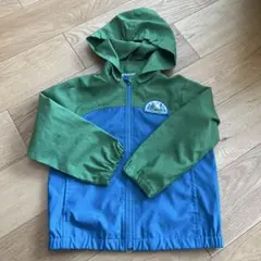 フード付き 緑青コンビジャケット★ファミリア