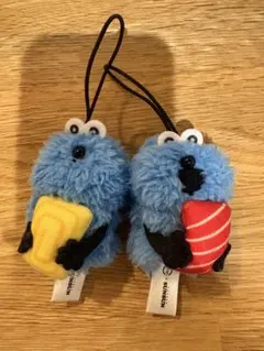 パペットスンスン×スシロー　指人形マスコット　たまご&マグロ