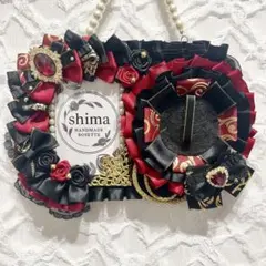 735 硬質カードケースデコ　トレカデコ レースデコ 痛ロゼット 一体型