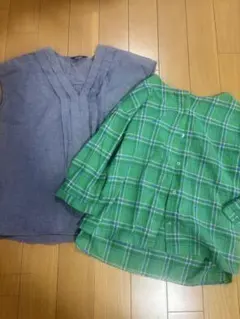 ジュンコシマダpart2 (2着セット)半袖&ノースリーブブラウスのセットのサムネイル