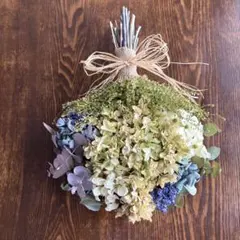 7種の花葉〜ナチュラルのドライフラワースワッグのサムネイル