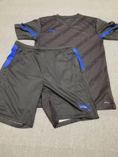 PUMA サッカーウェアセット Lサイズ グレー/ブルー