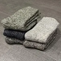 靴下 ウールソックス【極暖38℃恒温・極厚雲感裏パイル】フリーサイズ　防寒靴下