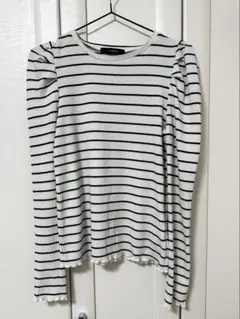 ボーダーtシャツ パフスリーブ