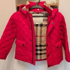 BURBERRY キッズ レッド キルティングジャケットのサムネイル