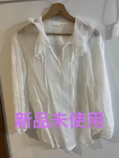 heriter エリテ　オーガンジー　フリル　シャツ　ブラウス