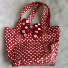 ミニーマウス リボン付き トートバッグ