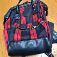 anello 口金リュック　チェック　ミニサイズ