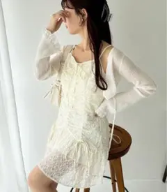 ナイスクラップ　ドロストキャミチュニックワンピース