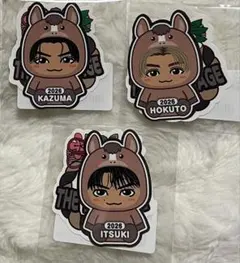 川村壱馬 吉野北人 藤原樹 着ぐるみ ガチャ 干支 ステッカー 3点セット