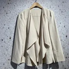 MANGO SUIT デザインジャケット　マンゴー　ベージュ　ストレッチのサムネイル