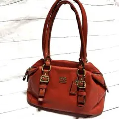 COACH ミニ ハンドバッグ オレンジ レザー