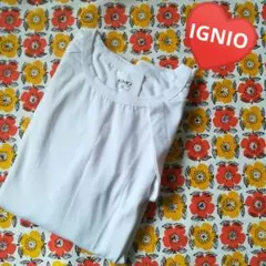 美品！IGNIO 半袖ロングTシャツ M ホワイトのサムネイル