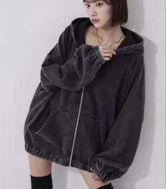 【試着でのみ着用】完売品 ピグメントヴィンテージ加エジップアップパーカー