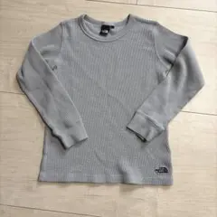 グレー ワッフル生地 長袖カットソー