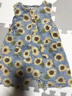 バースデイfutafuta デニムロンパース80